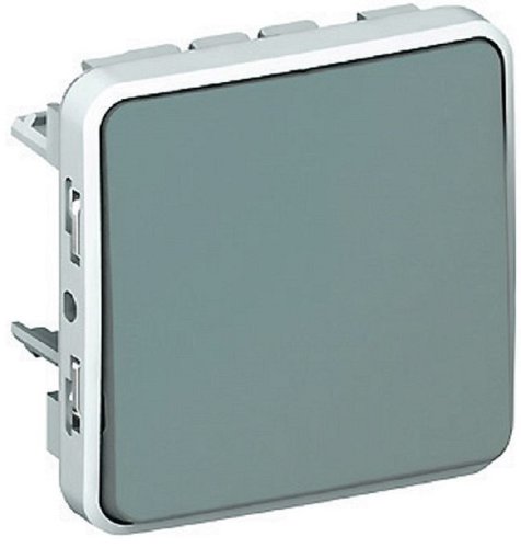 Выключатель кнопочный без рамки Legrand Plexo 1-кл. IP55 серый картинка
